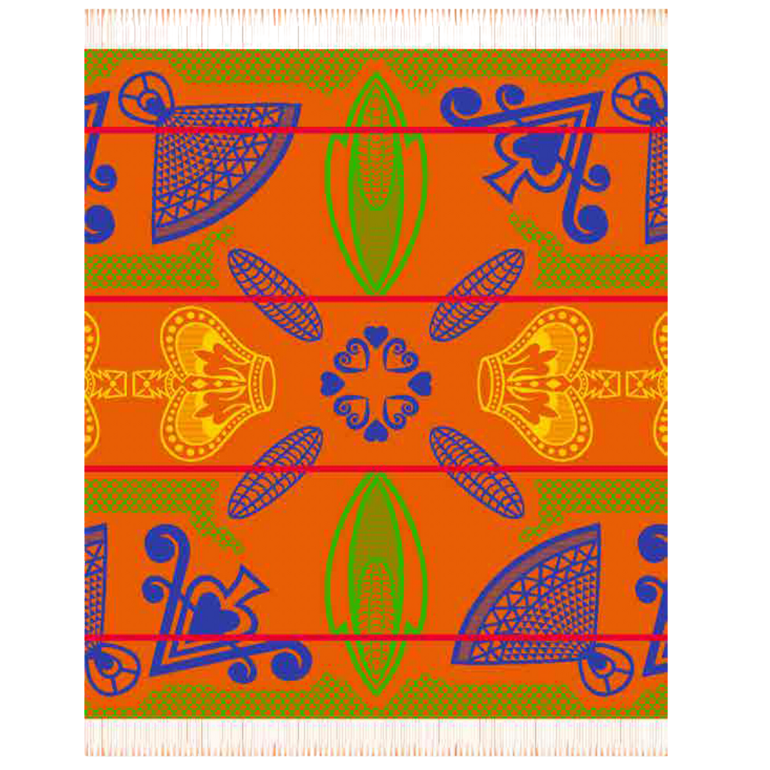 Basotho Art Blanket: Royal Firecracker