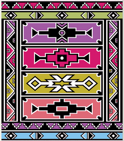 Ndebele Art Blanket: Radiant Orchard